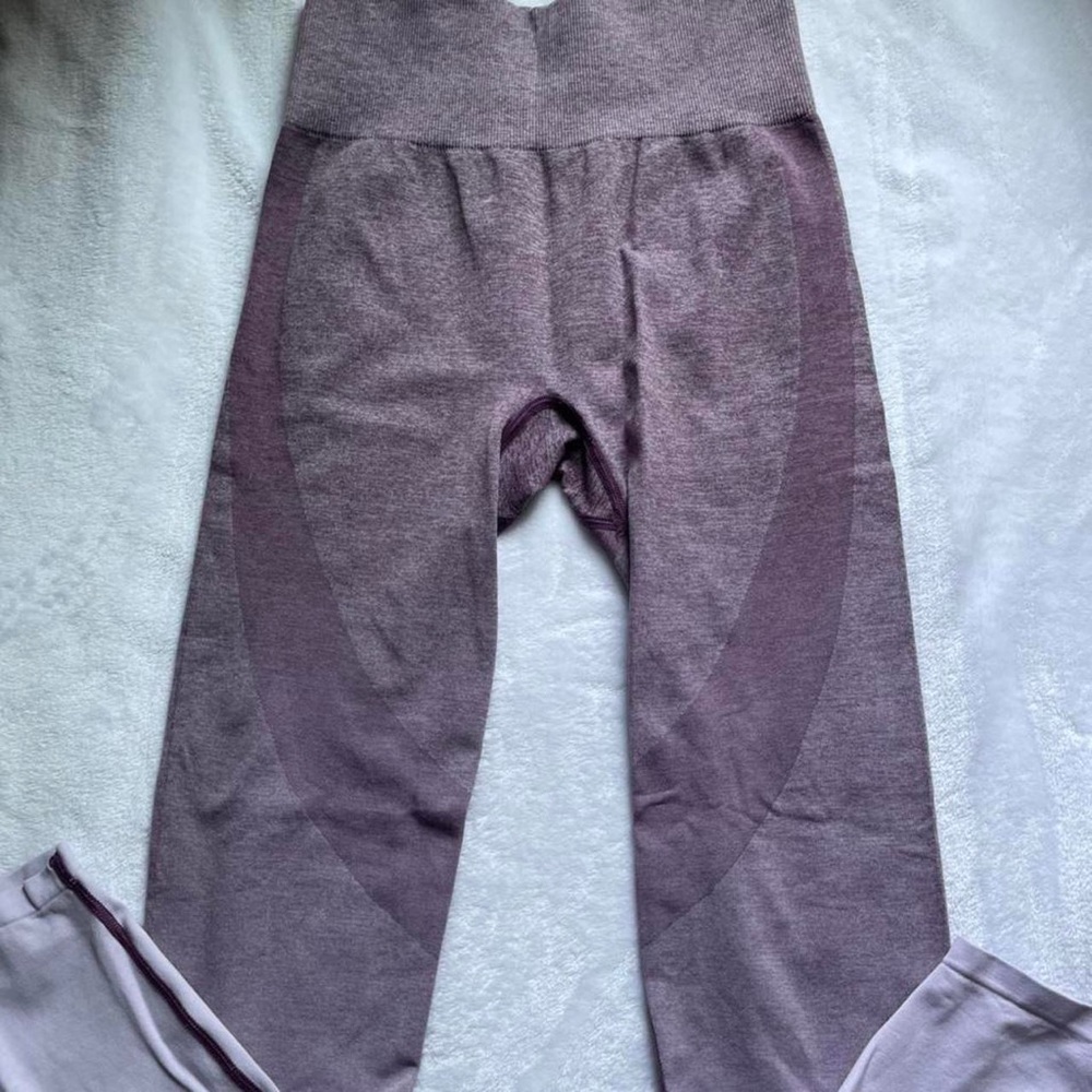 PINK ombre purple workout leggings